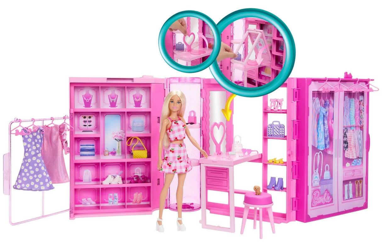 Barbie: Dream Closet Playset, Doll & Accessories