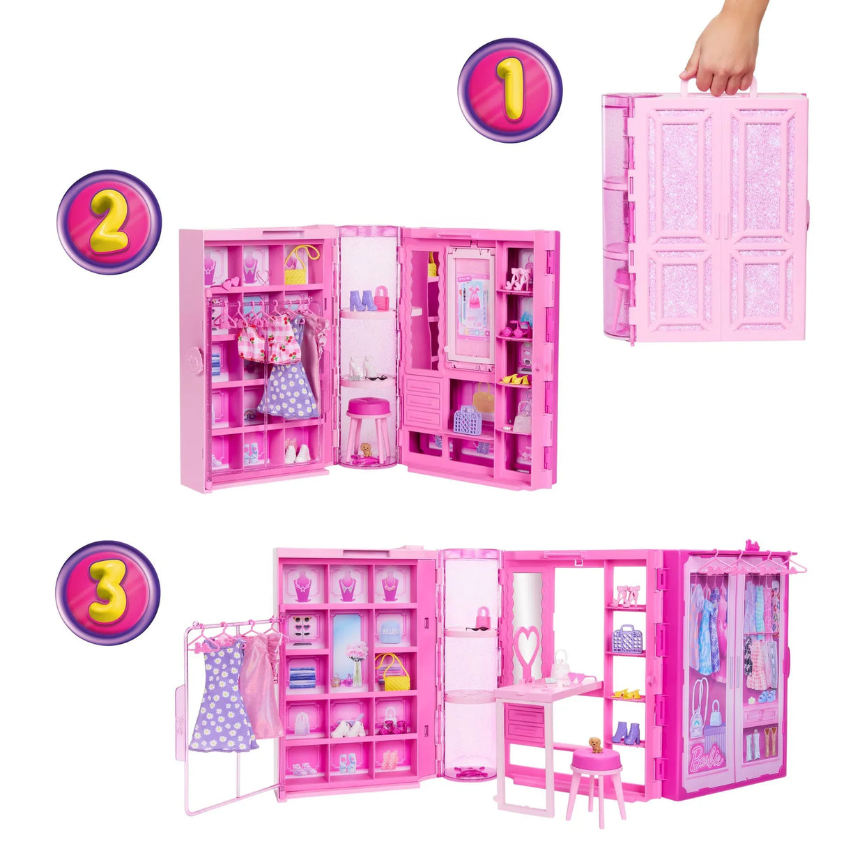 Barbie: Dream Closet Playset, Doll & Accessories