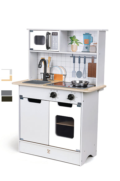 Hape: Kitchen Playset with Light & Sound (Open/Close Micro-wave Oven)
