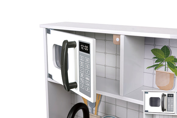 Hape: Kitchen Playset with Light & Sound (Open/Close Micro-wave Oven)