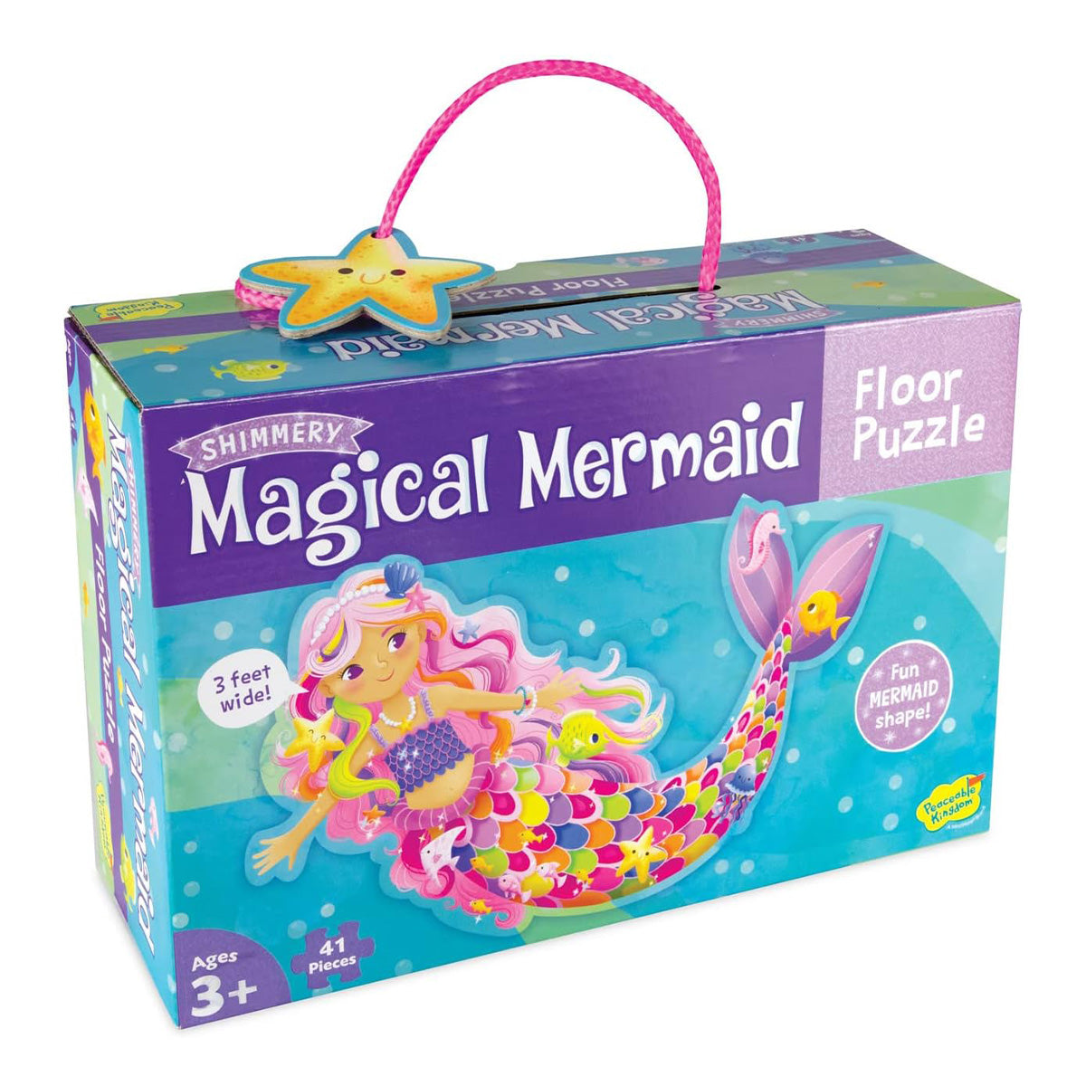 Peaceable Kingdom: Floor Puzzle Magical Mermaid 41 Pieces