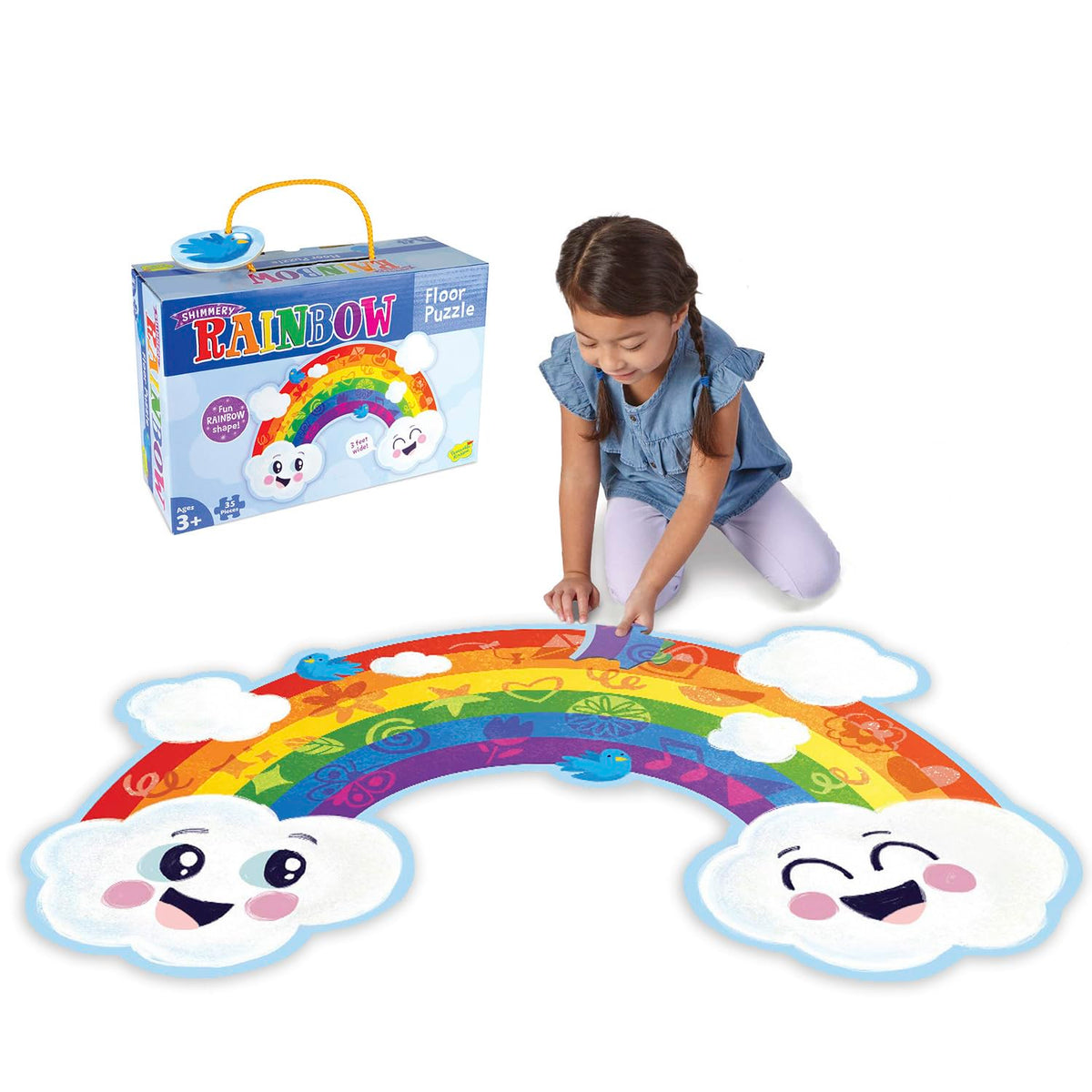 Peaceable Kingdom: Floor Puzzle Rainbow 35 Pieces