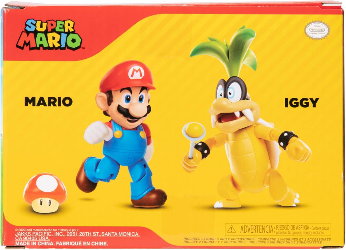 Nintendo: Super Mario & Iggy 4" Figure Set - 2 Pack