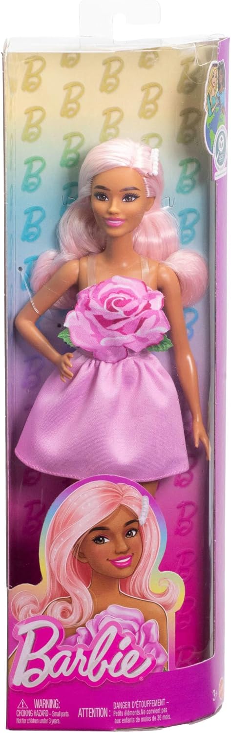 Barbie: Fashionista Doll - Strapless Rose Dress