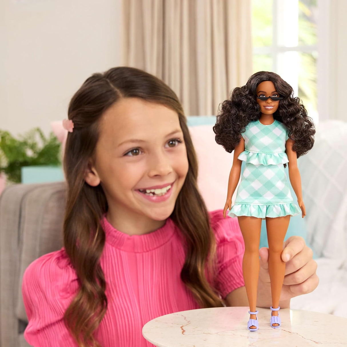 Barbie: Fashionista Doll - Green Gingham Dress