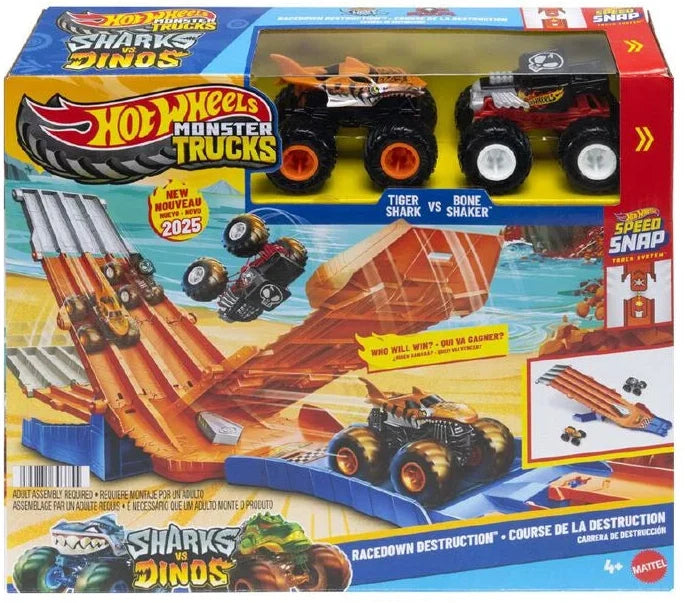 Hot Wheels: Racedown Destruction - Sharks vs Dinos