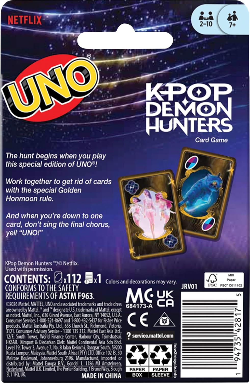 UNO: K-Pop Demon Hunters
