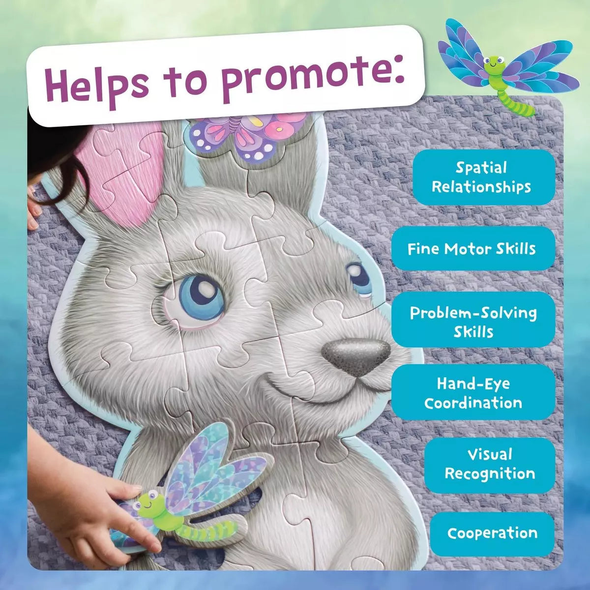 Peaceable Kingdom: Floor Puzzle Bunny 41 Pieces