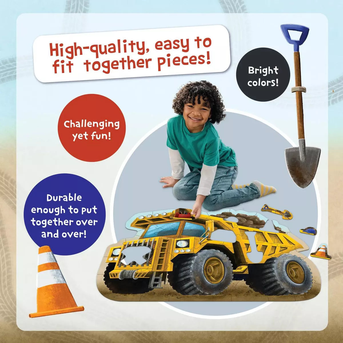 Peaceable Kingdom: Floor Puzzle Dump Truck 49 Pieces