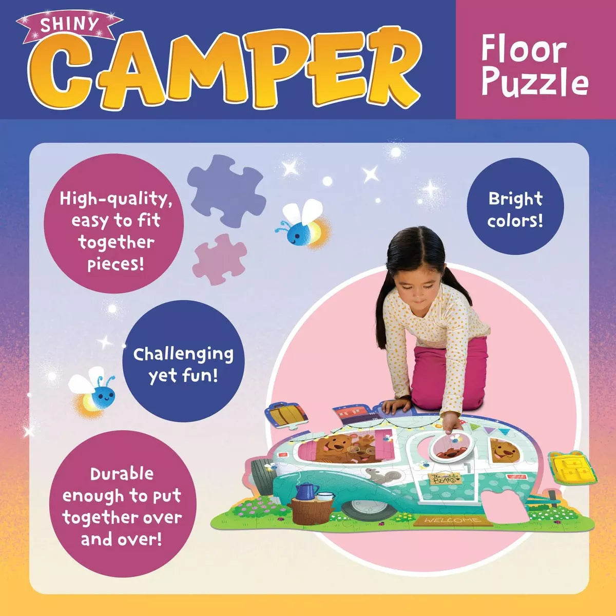 Peaceable Kingdom: Floor Puzzle Camper 45 Pieces