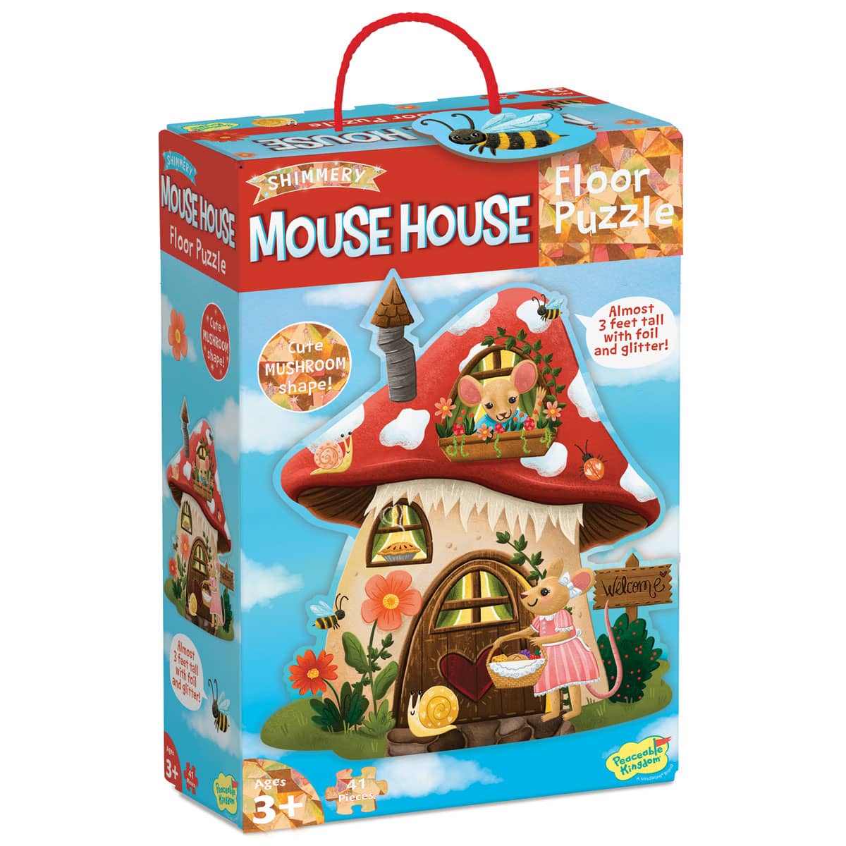Peaceable Kingdom: Floor Puzzle Mouse House 41 Pieces