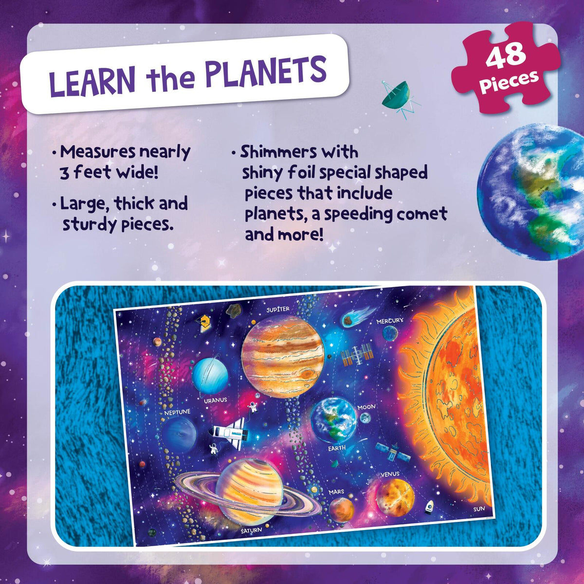 MindWare: Floor Puzzle Solar System Floor 48 Piece