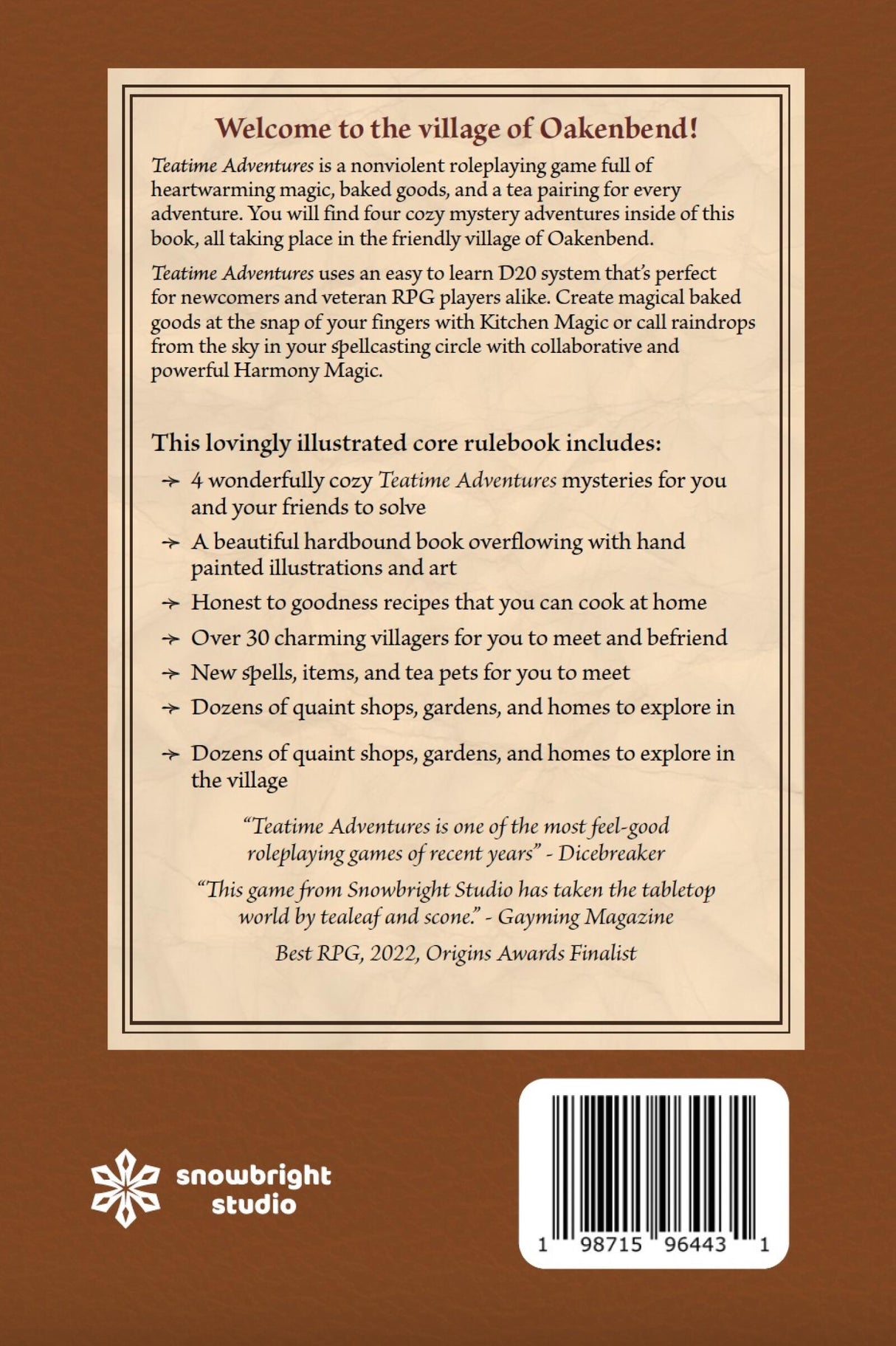 Teatime Adventures Role Playing Game Second Edition Tales from Oakenbend