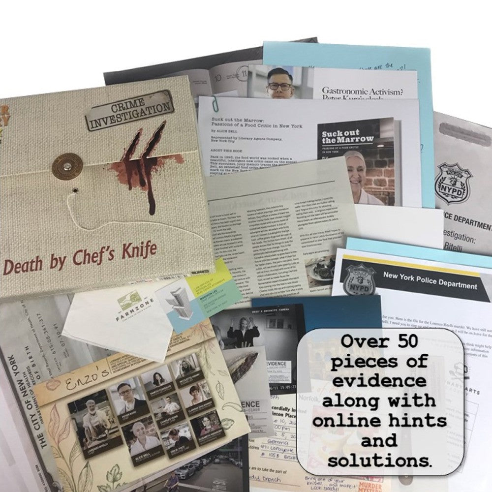 Murder Mystery Party Case Files: Death by Chefs Knife