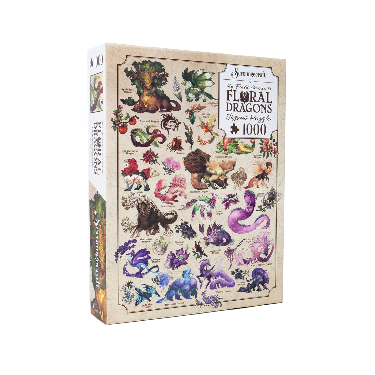 Hit Point Press: Floral Dragons 1000 Piece Puzzle
