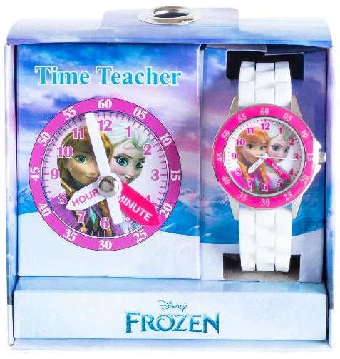 Time Teacher Watch - Frozen Pink/White