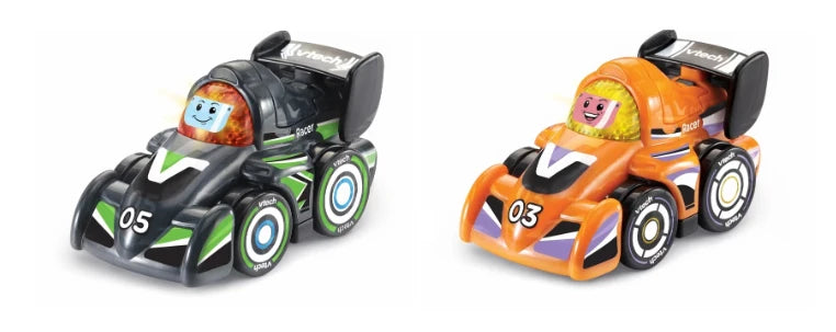 Vtech Toot-Toot Drivers Race Car - 2-Pack (Orange + Dark Grey)
