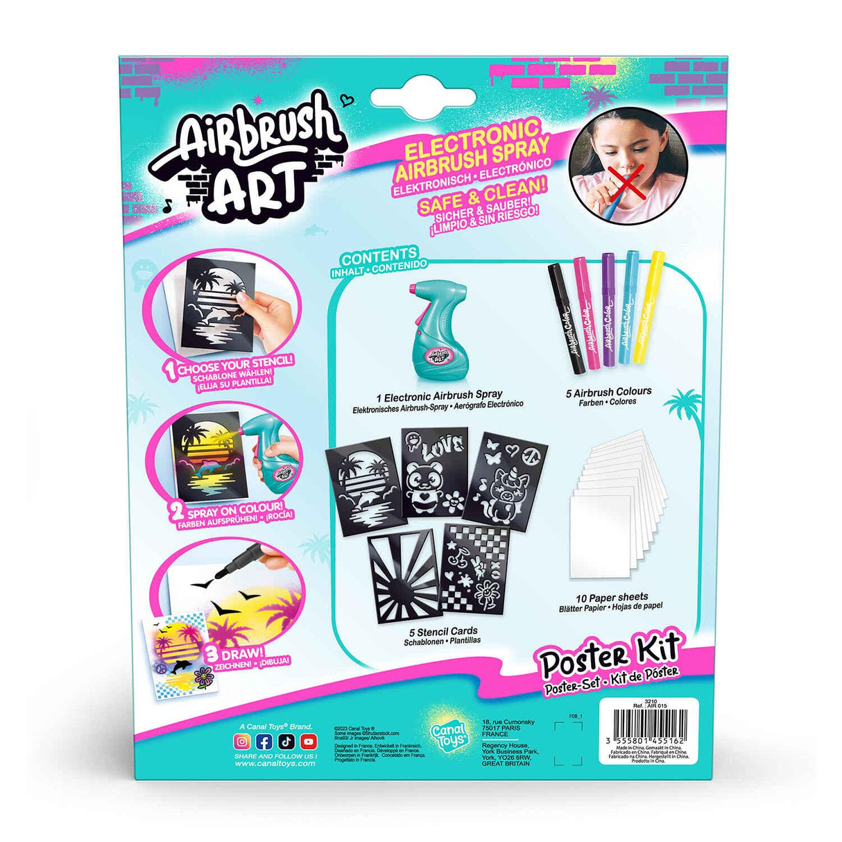 Canal Toys - Airbrush Art Mini Poster Kit