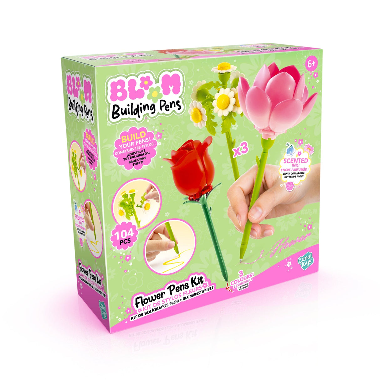 Flower Brick Pen - 3 Pack