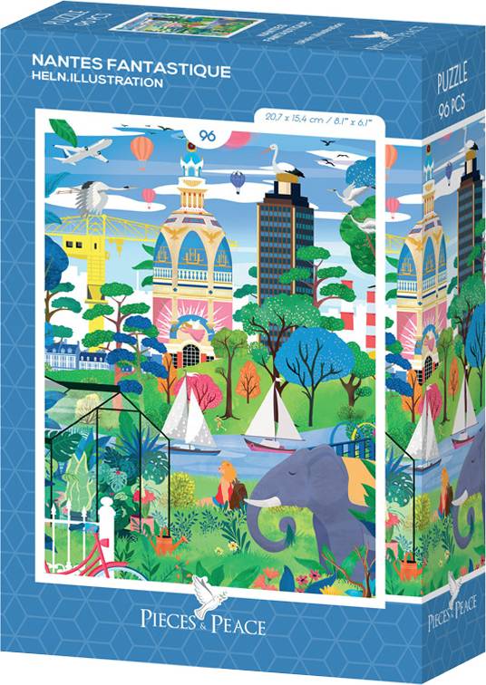 Pieces & Peace: Fantastic Nantes Mini Puzzle - 96 Pieces