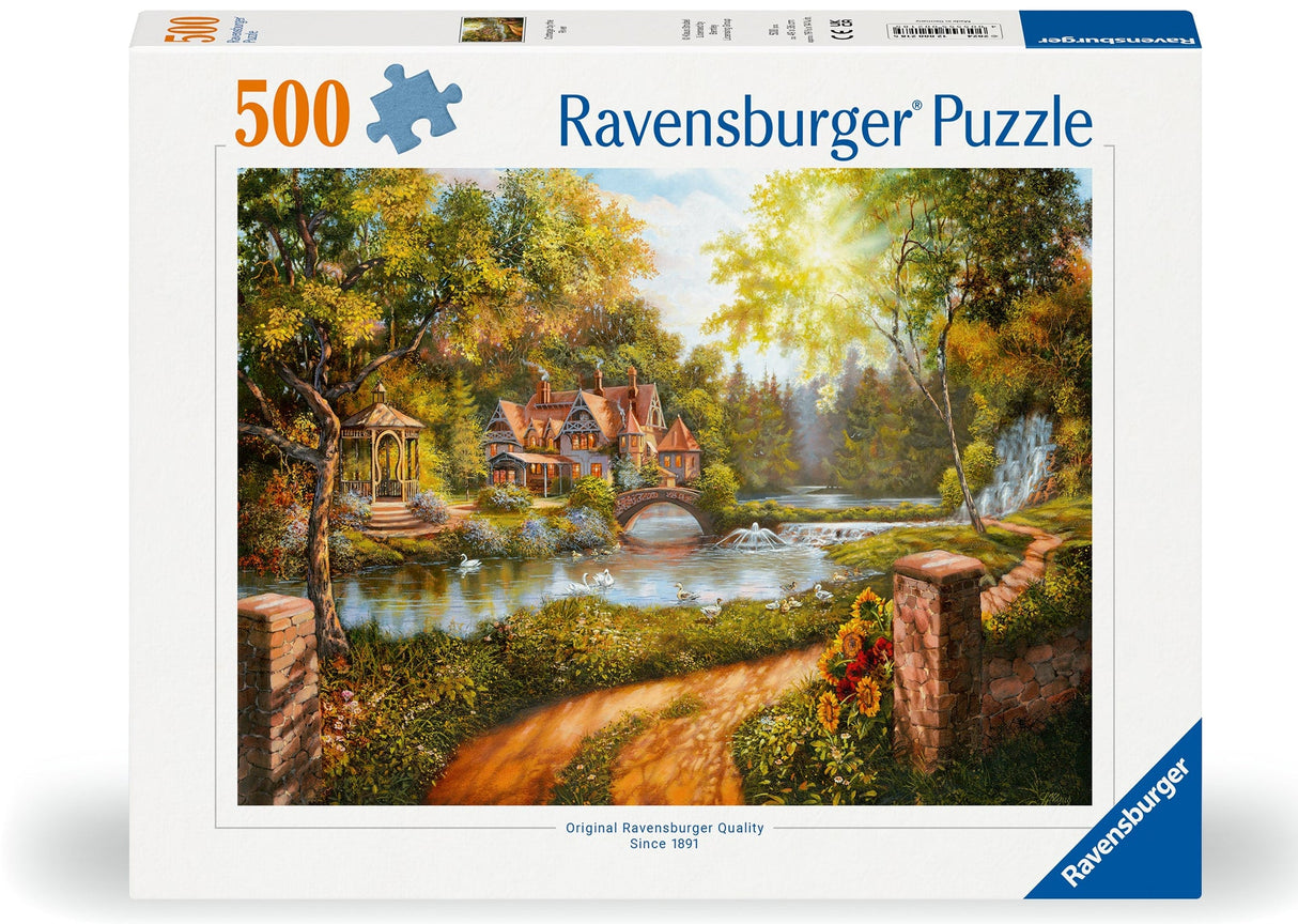 Ravensburger: Cottage by the River Puzzle - 500 Pieces