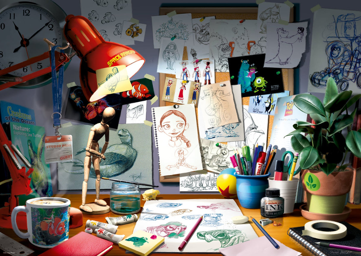 Ravensburger: Disney Pixar The Artist's Desk Puzzle - 1000 Piece