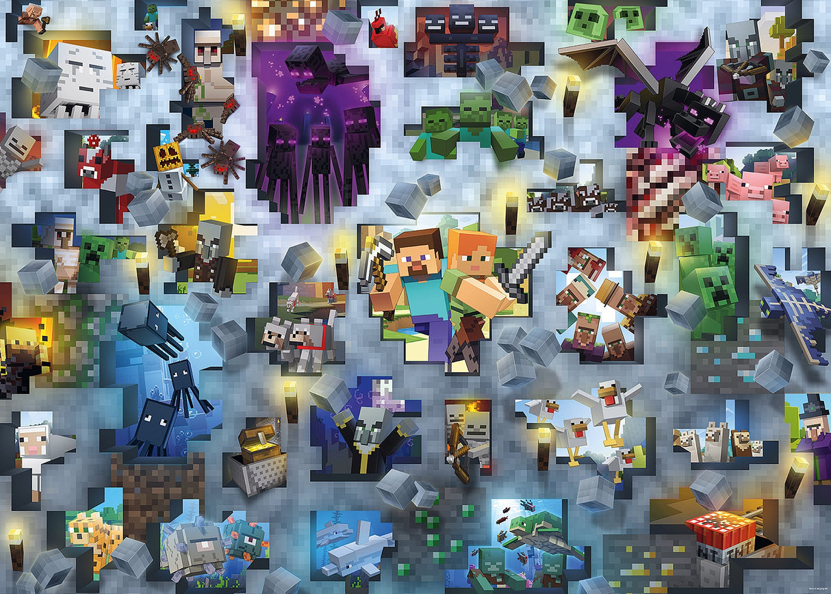 Ravensburger - Minecraft Mobs Challenge Puzzle - 1000 Piece