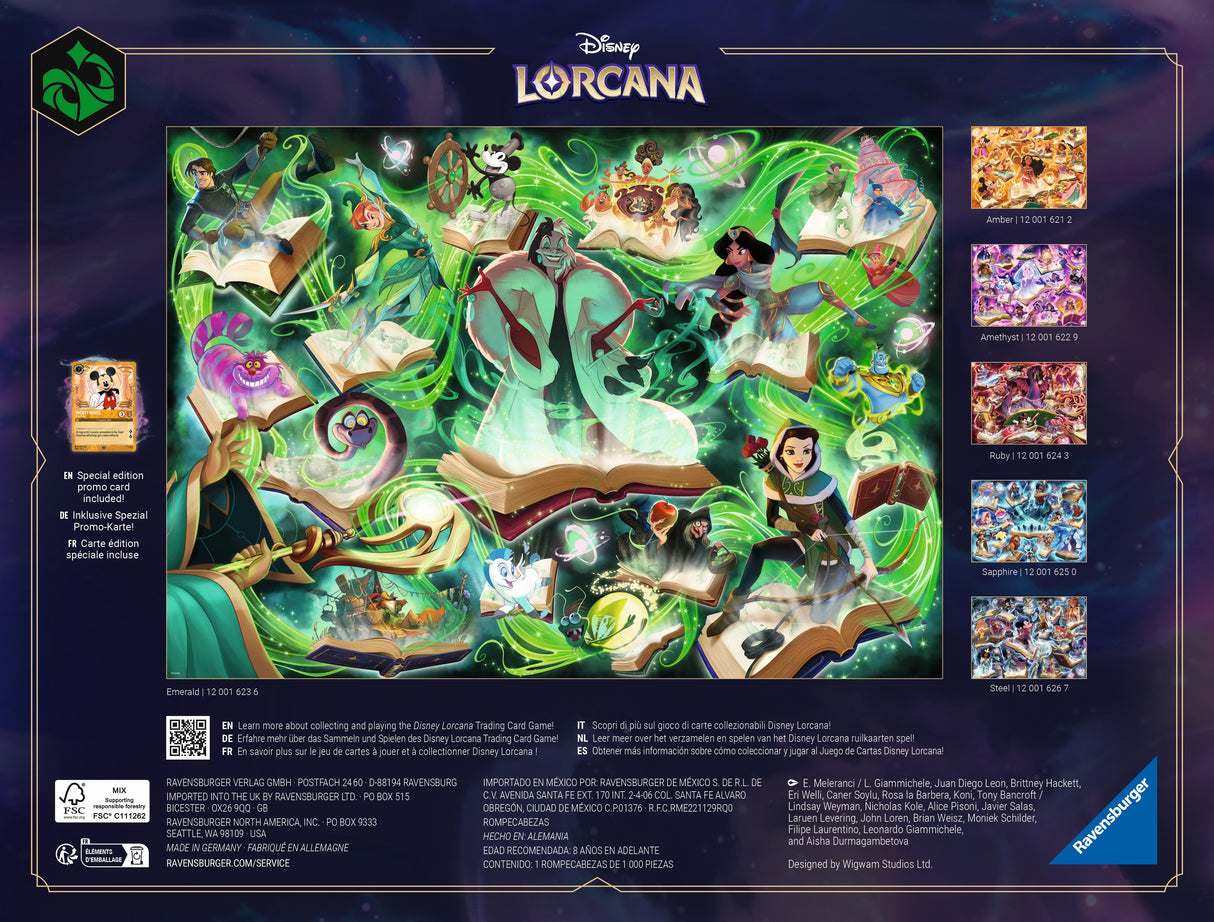 Ravensburger: Disney Lorcana Emerald Puzzle - 1000 Piece