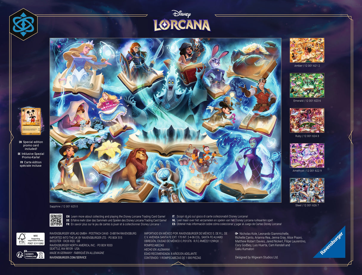 Ravensburger: Disney Lorcana Sapphire Puzzle - 1000 Piece