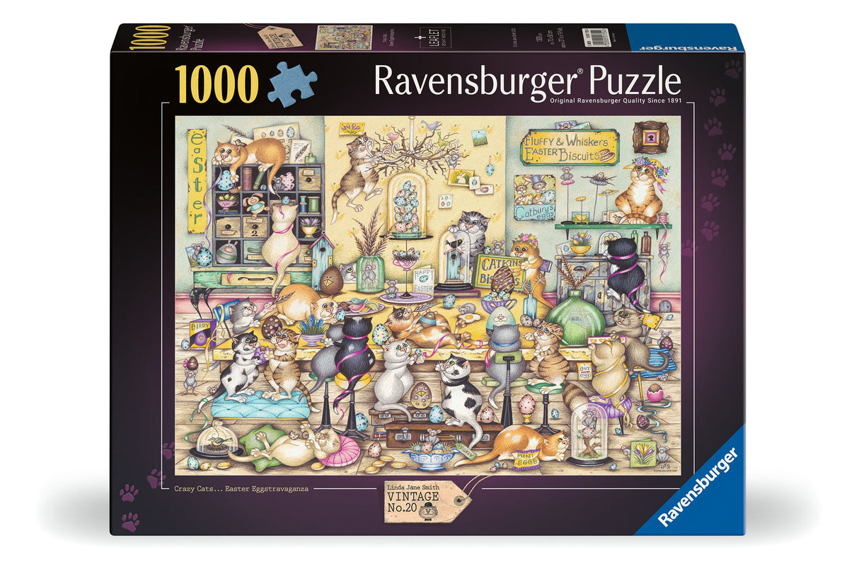 Ravensburger: Crazy Cat's Easter Eggstravaganza Puzzle - 1000 Piece