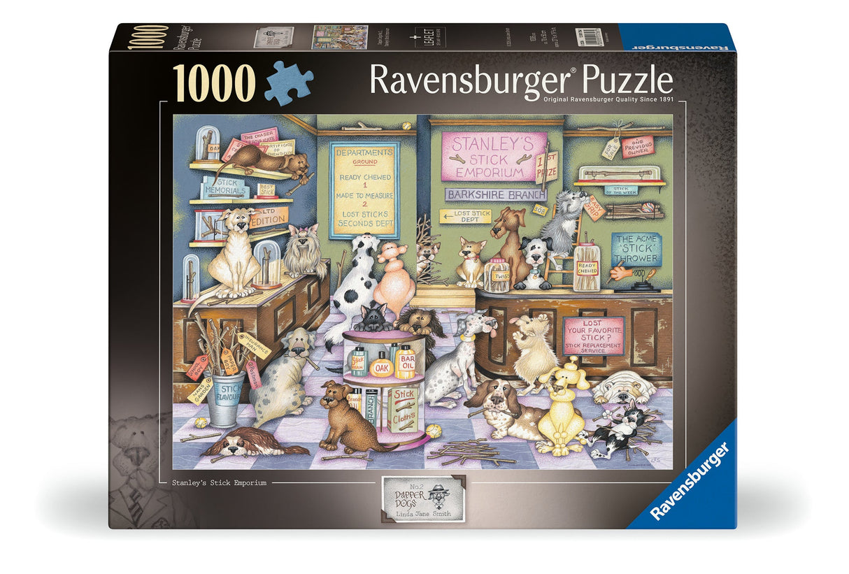 Ravensburger: Dapper Dog's No 2: Stanl. Stick Em Puzzle - 1000 Piece