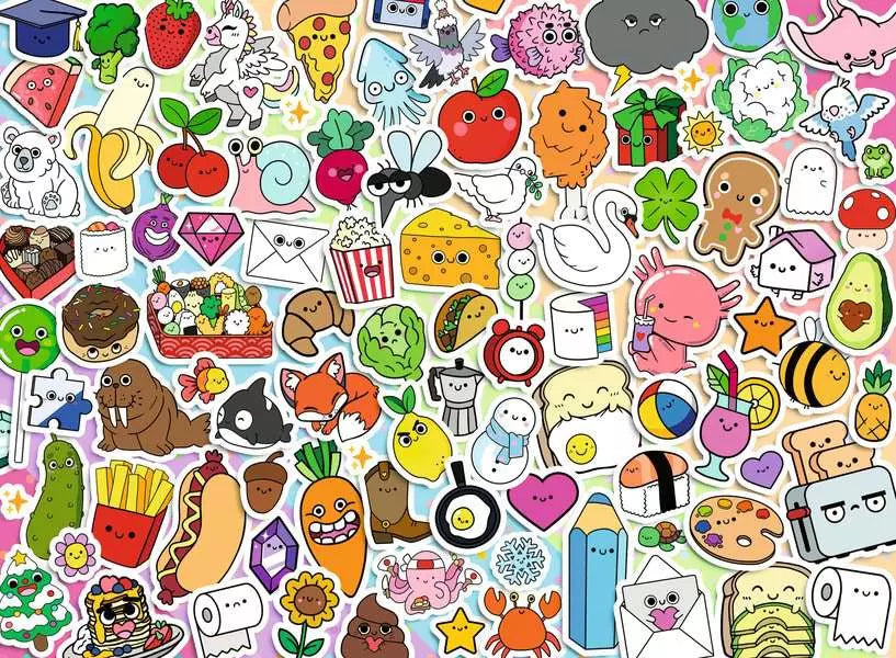 Ravensburger: WJPC'25: Cute Kawaii Chaos Puzzle - 500 Piece