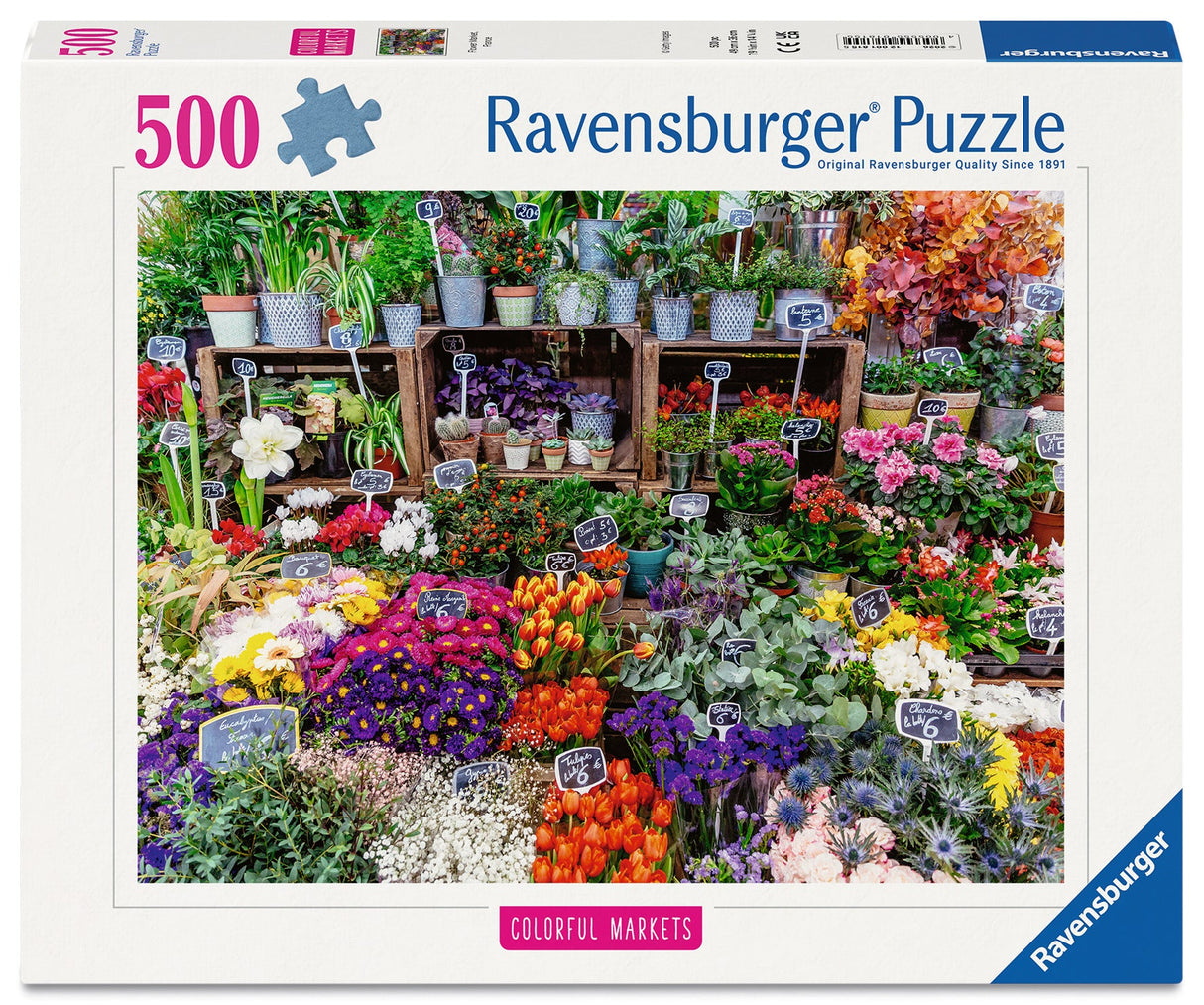 Ravensburger: Flower Market, France Puzzle - 500 Piece