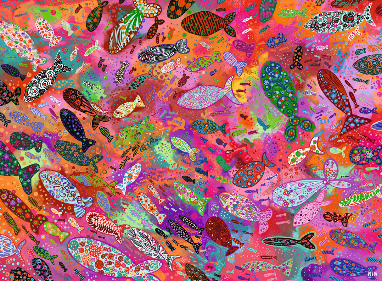 Ravensburger: Fish in Fuchsia Puzzle - 500 Piece