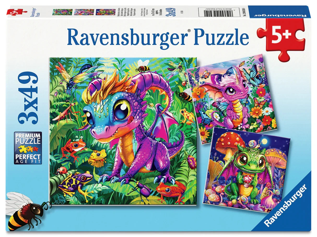 Ravensburger: Baby Garden Dragons Puzzle - 3x49 Piece