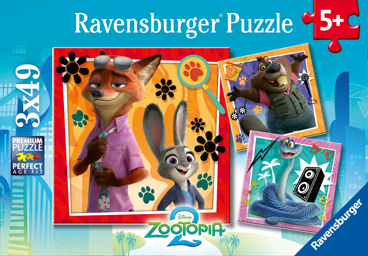 Ravensburger: Zootopia 2 Puzzle - A New Mission Puzzle - 3x49 Piece