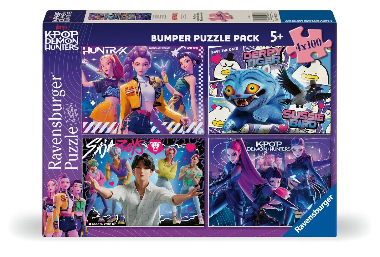 Ravensburger: K-Pop Demon Hunters For the fans! Puzzle - 4x100 Pieces