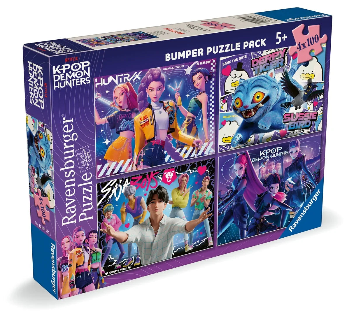 Ravensburger: K-Pop Demon Hunters For the fans! Puzzle - 4x100 Pieces