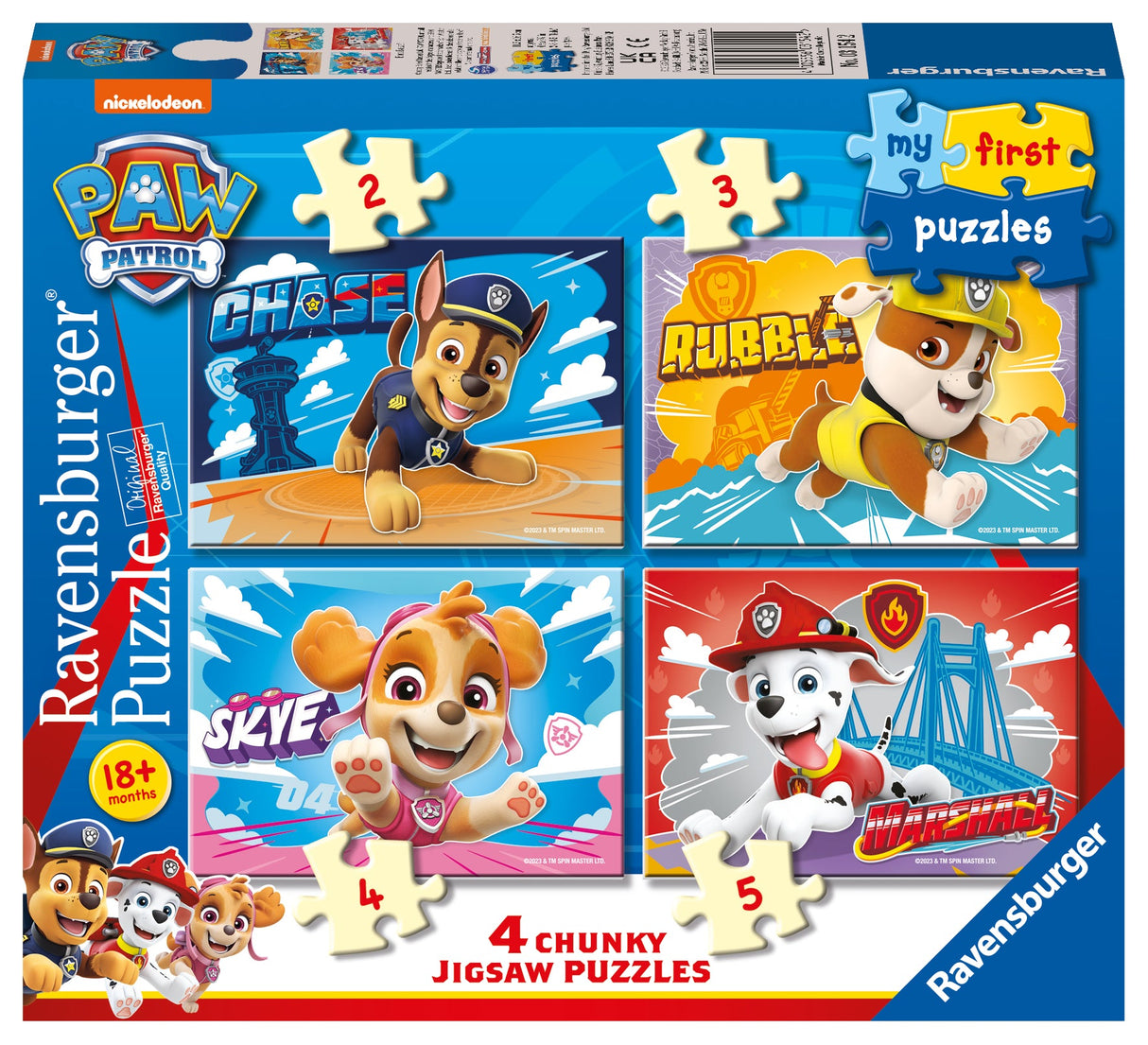Ravensburger: Paw Patrol My First Puzzle - 2/3/4/5 Pieces