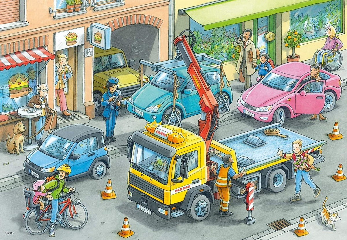 Ravensburger: Working Trucks Puzzle 2x24 Pieces