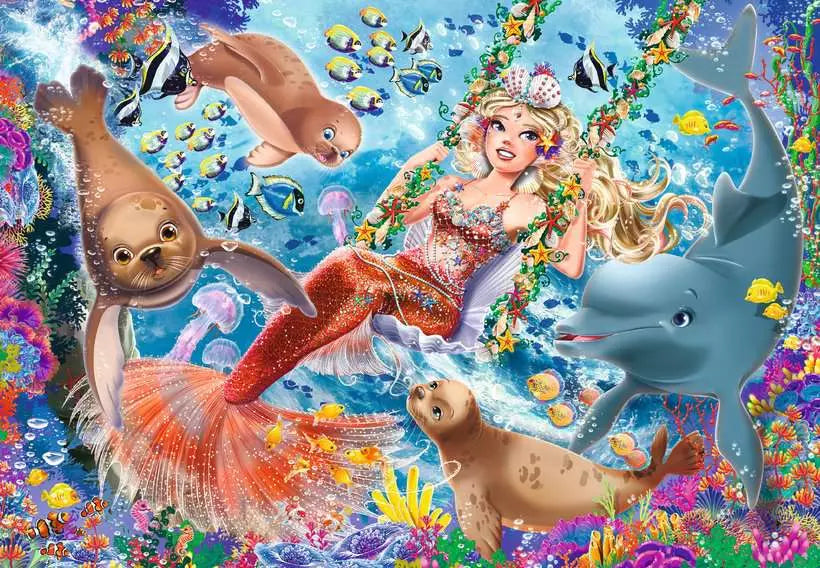 Ravensburger: Mermaid Tea Party Puzzle 2x24 Pieces
