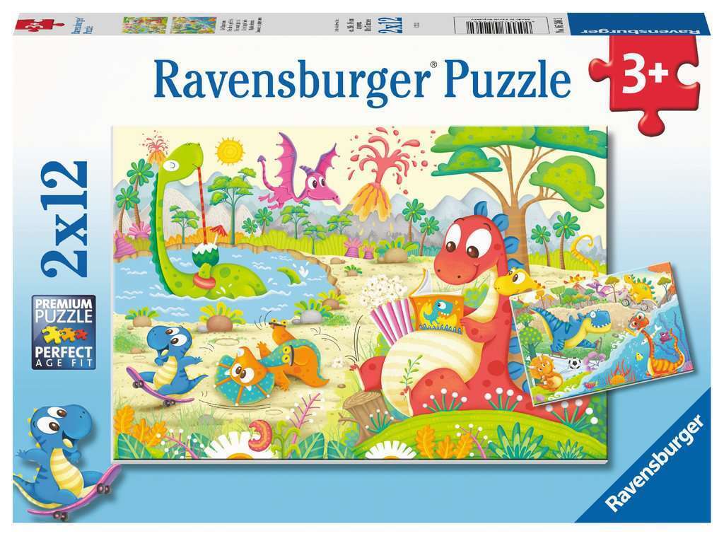 Ravensburger: My Dino Friends Puzzle 2x12 Pieces