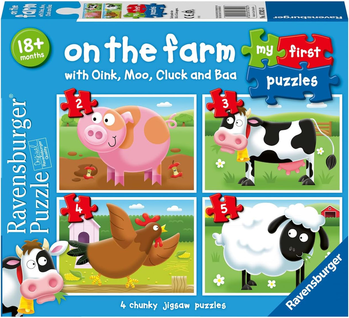 Ravensburger - On the Farm My First Puzzle 2 3 4 5p