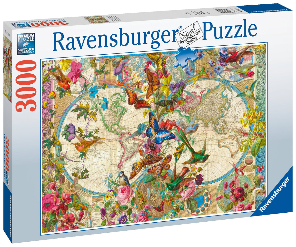 Ravensburger: Flora & Fauna World Map Puzzle - 3000 Piece