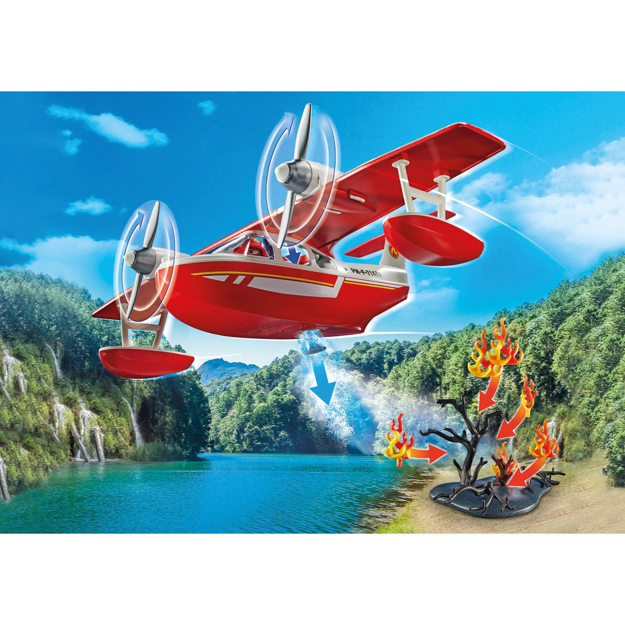 Playmobil: Firefighting plane with extinguishing function