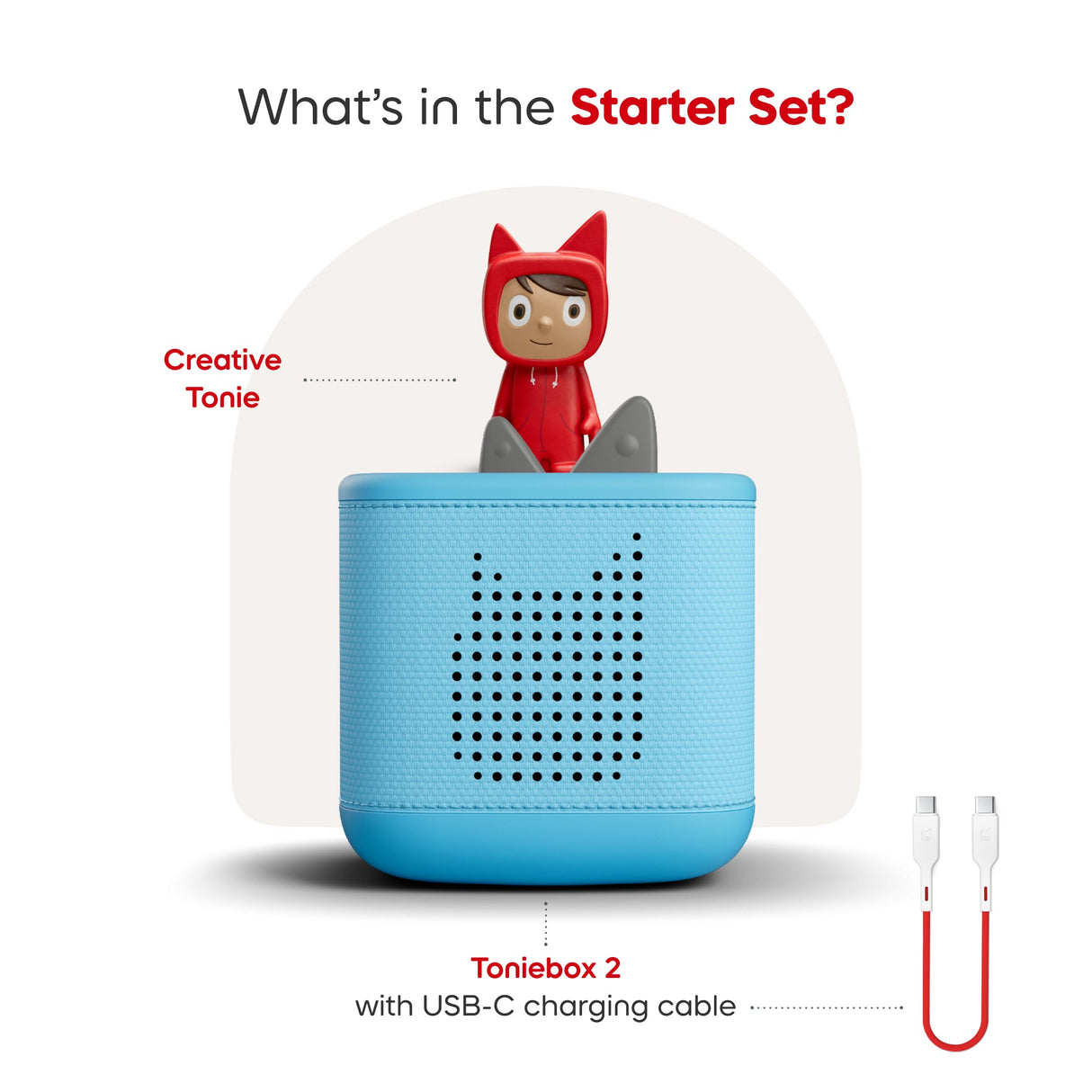 tonies: Toniebox 2 Sky Blue Starter Set Creative Tonie Rubie