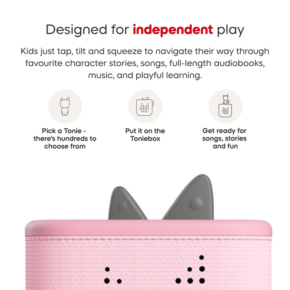 tonies: Toniebox 2 Cloud Pink Starter Set Creative Tonie Rubie