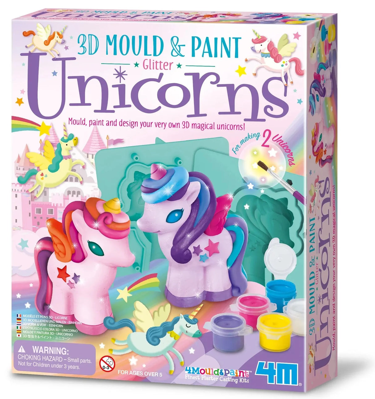 4M: 3D Mould & Paint - Glitter Unicorns