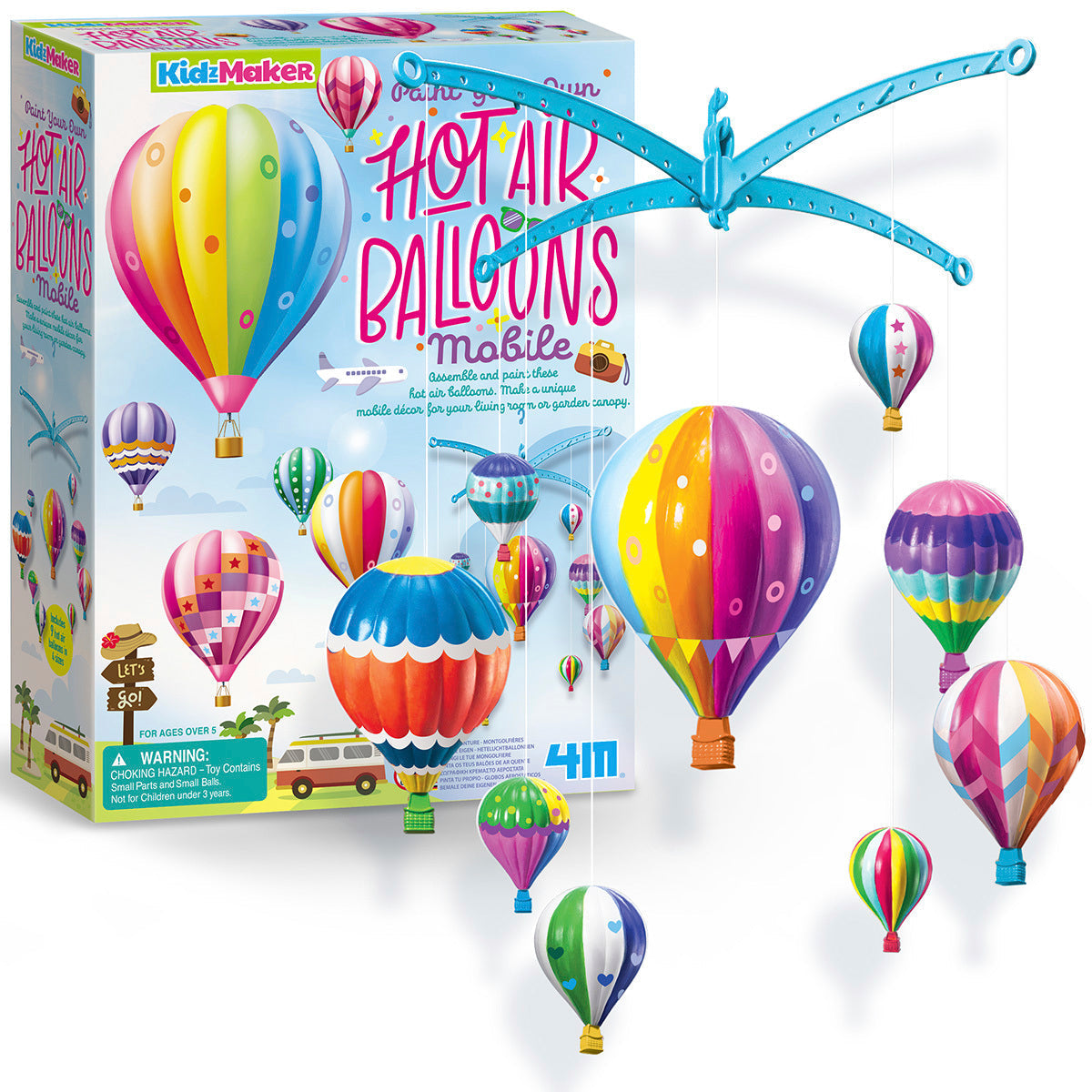 4M: Paint Your Own Hot Air Balloons Mobile
