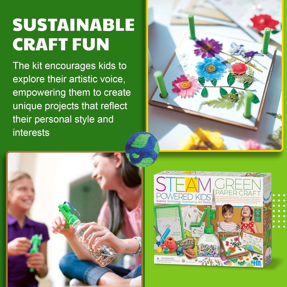 4M STEAM Green Paper Craft